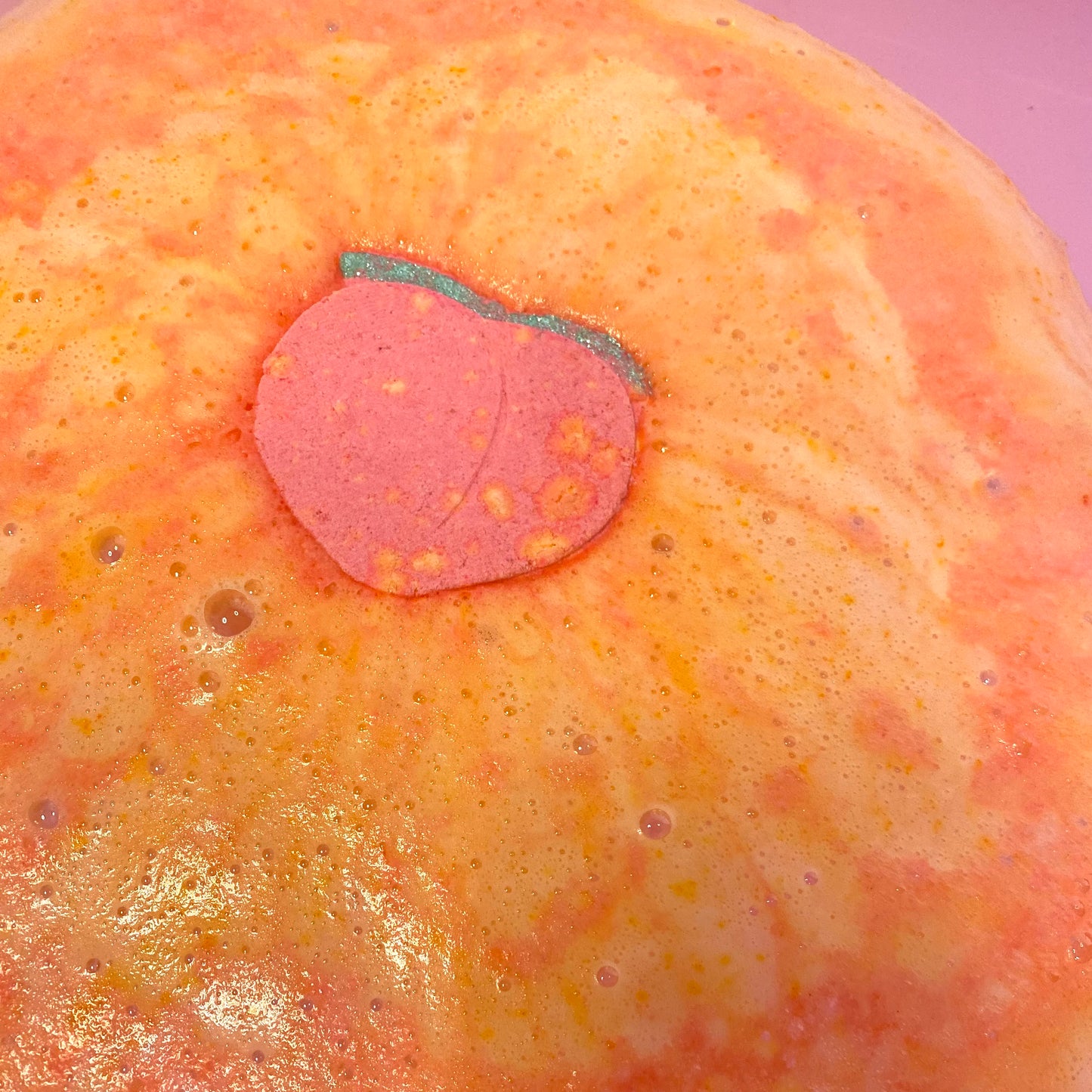 peachy bath bomb